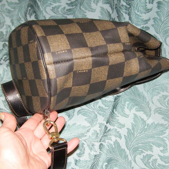 RARE Fendi Backpack/Sling bag Unisex Chess Board Pattern - Picture 12 of 14